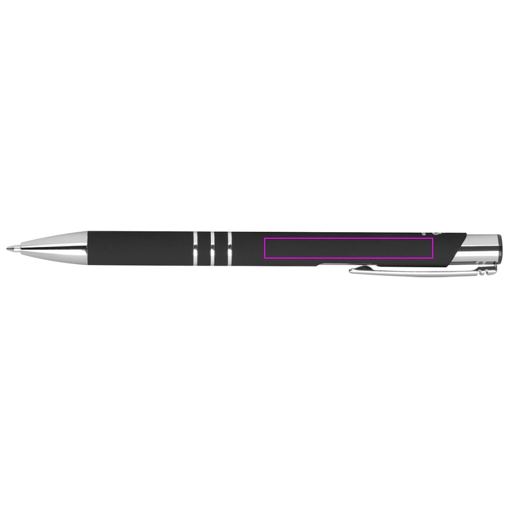 Återvunnen aluminium semi-gel soft touch penna DUNMORE