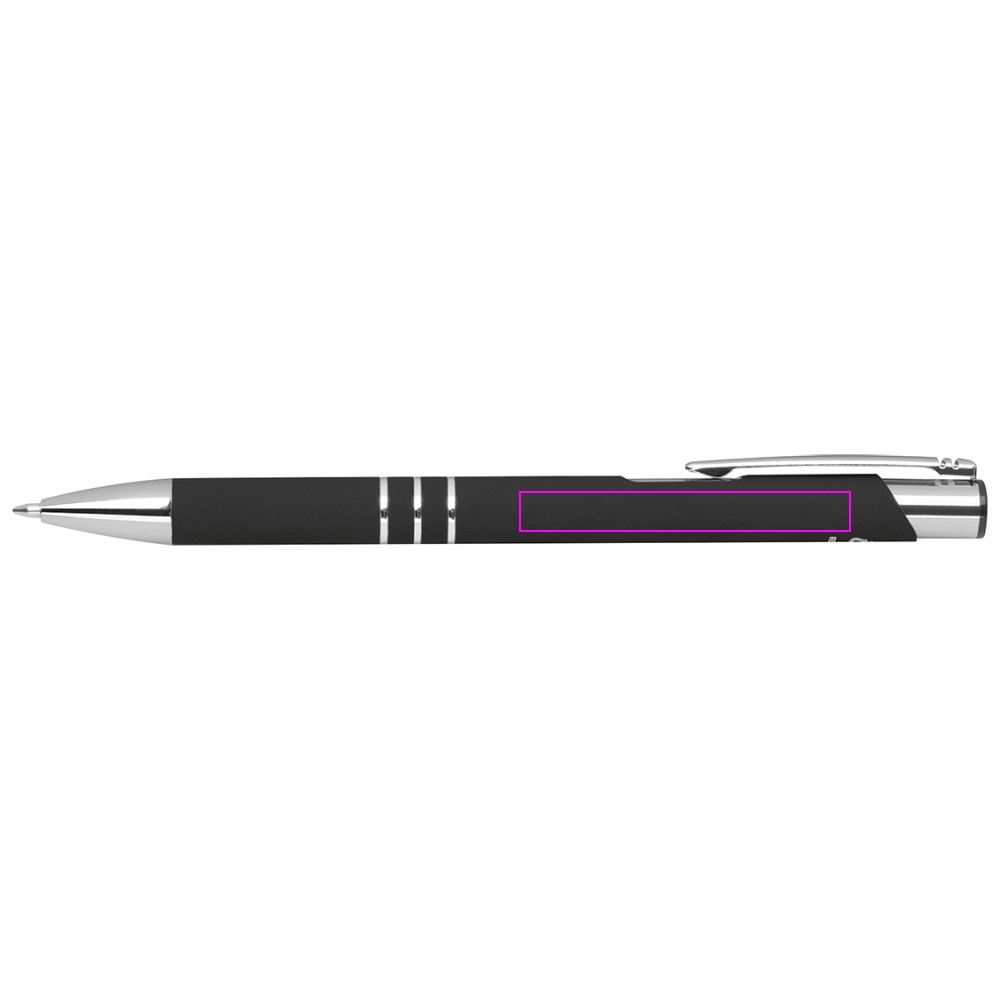 Återvunnen aluminium semi-gel soft touch penna DUNMORE