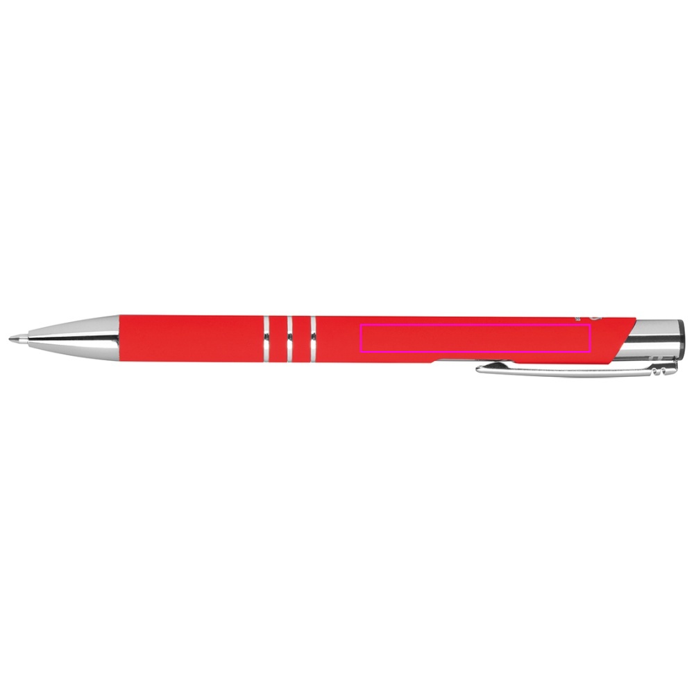 Återvunnen aluminium semi-gel soft touch penna DUNMORE