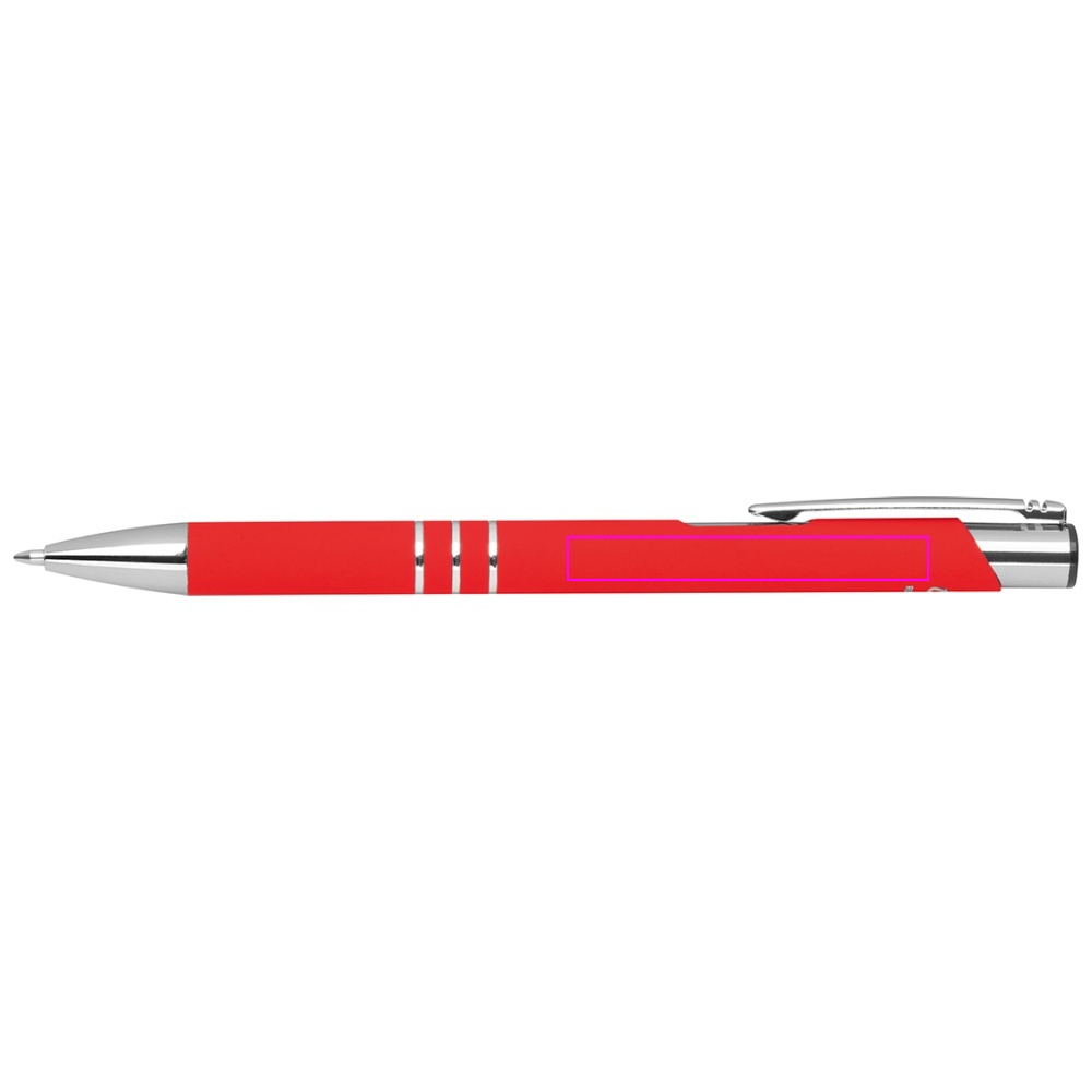 Återvunnen aluminium semi-gel soft touch penna DUNMORE