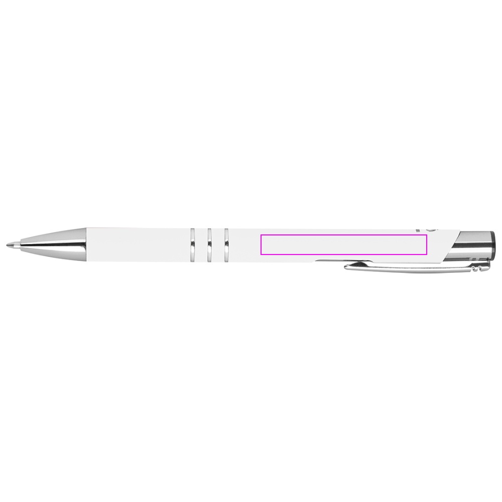 Återvunnen aluminium semi-gel soft touch penna DUNMORE