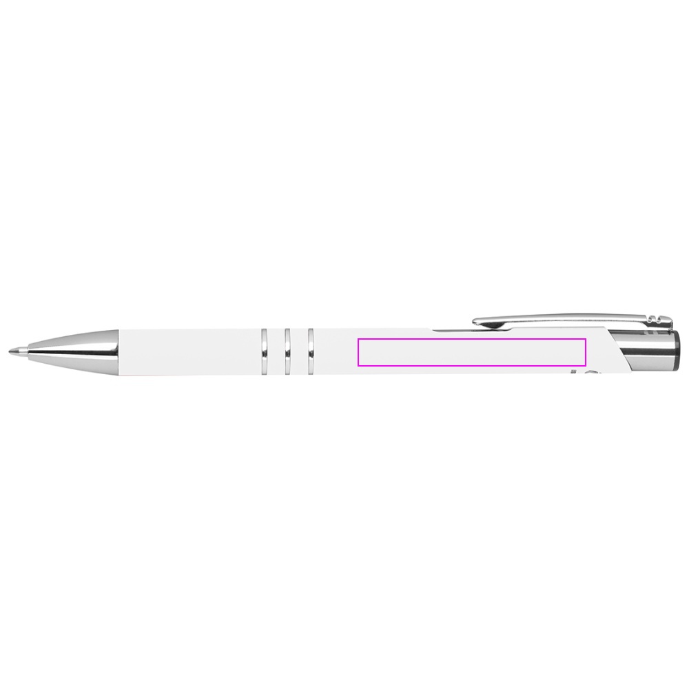 Återvunnen aluminium semi-gel soft touch penna DUNMORE