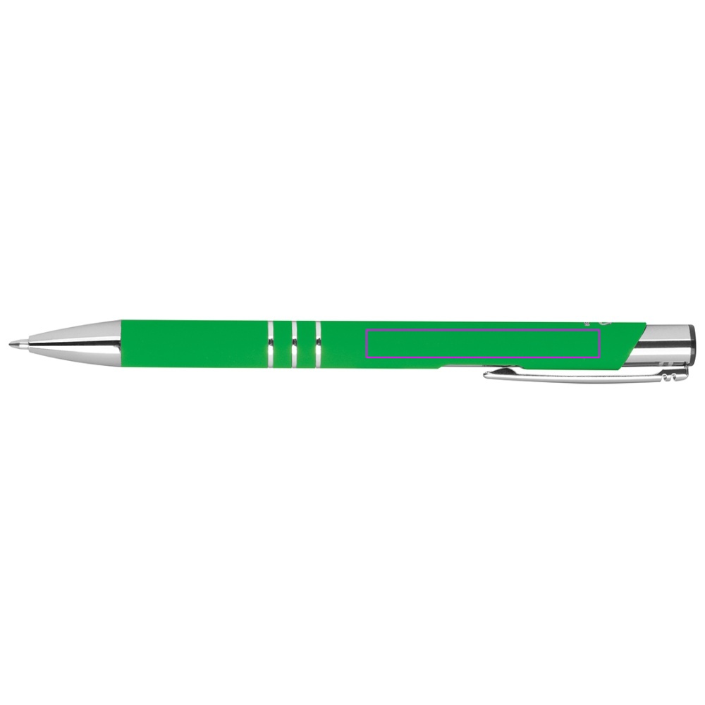 Återvunnen aluminium semi-gel soft touch penna DUNMORE