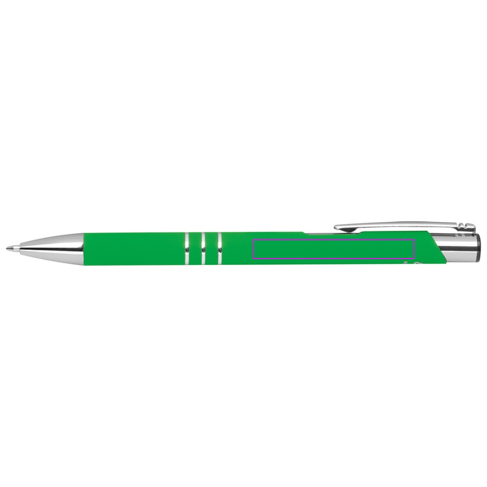 Återvunnen aluminium semi-gel soft touch penna DUNMORE