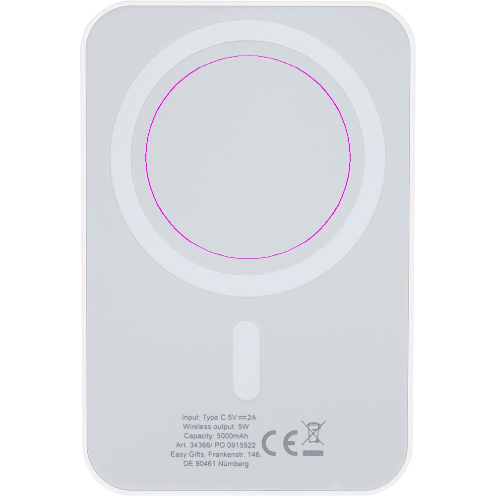 Power bank 5000 mAh med trådlös laddare WELS