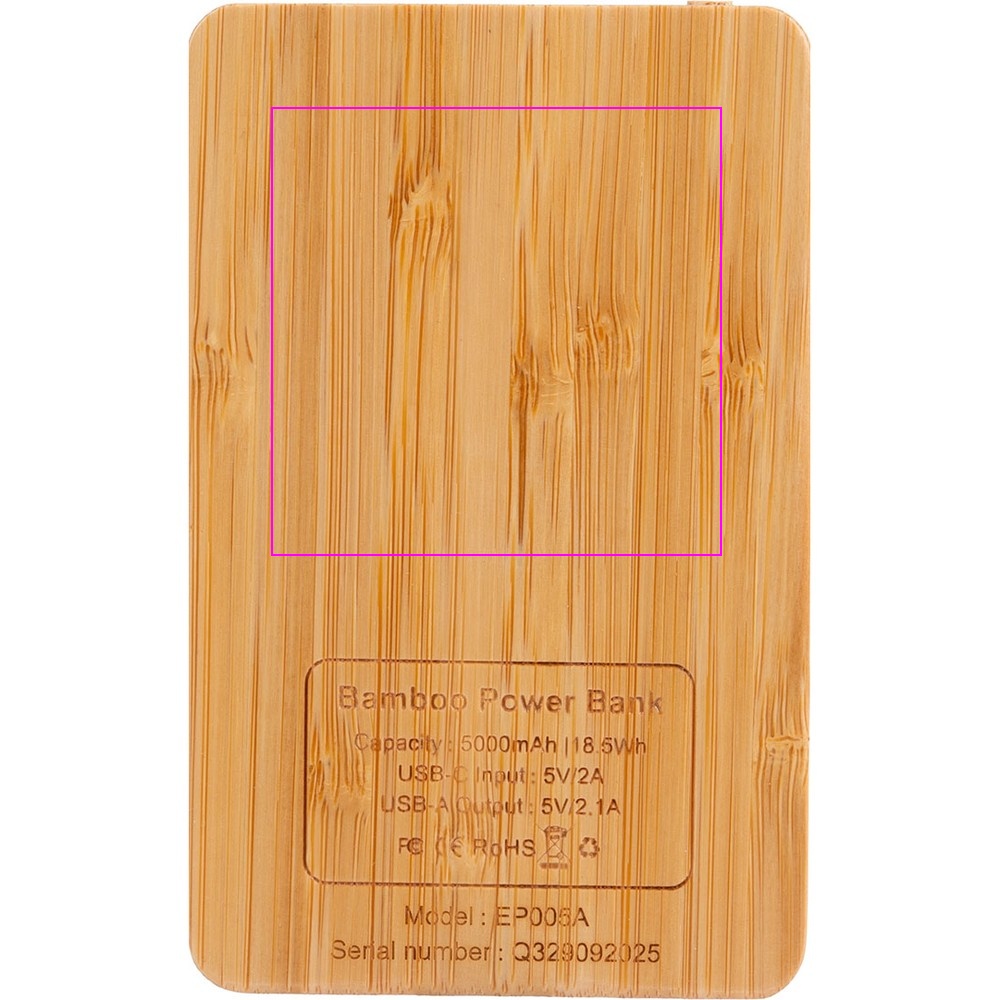 Power Bank 5000 mAh with illuminated logo