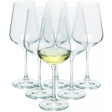 Set med vitvinsglas 6 st. MORETON Vanilla Season