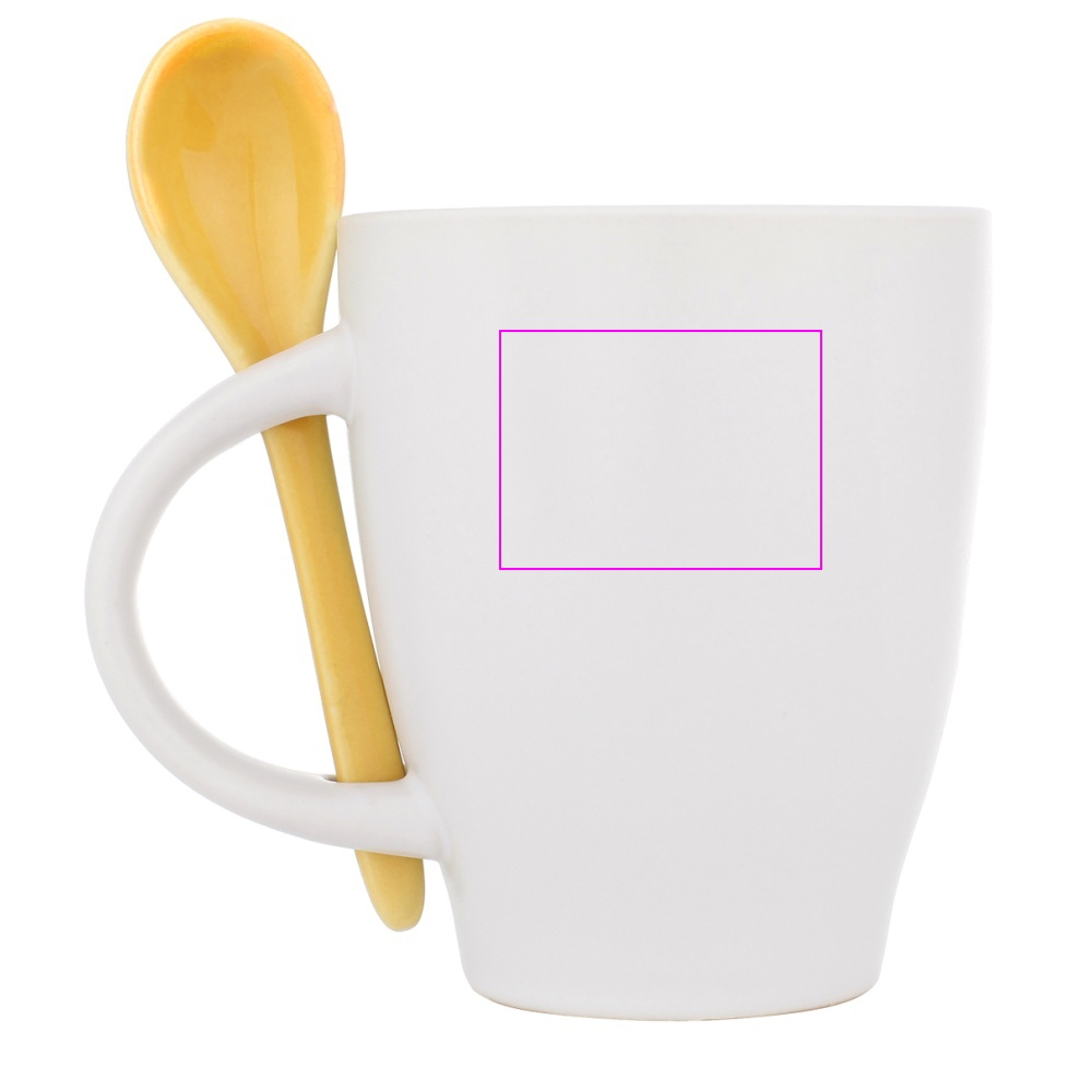 Keramisk mugg med sked PALERMO 250 ml
