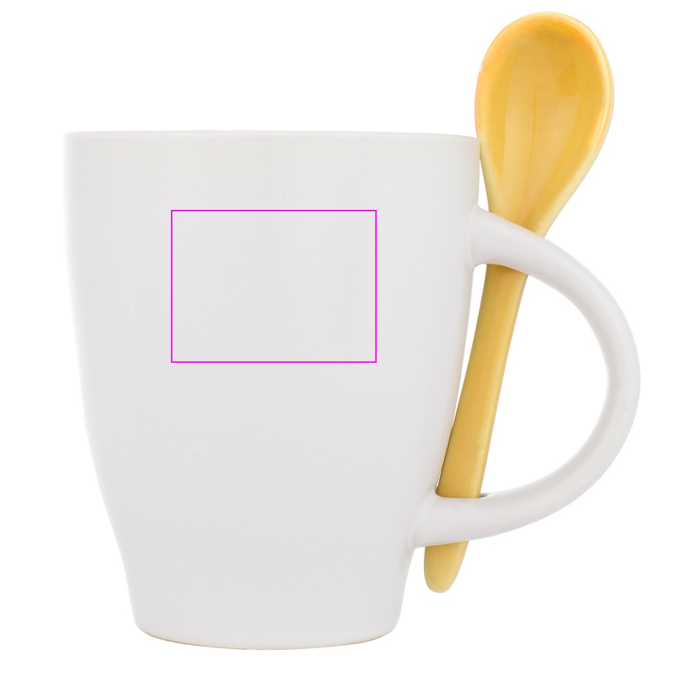 Keramisk mugg med sked PALERMO 250 ml