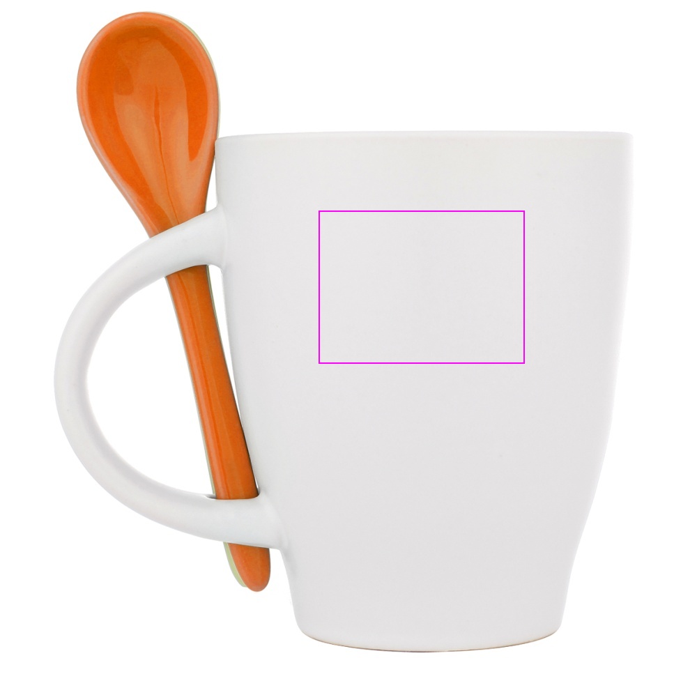Keramisk mugg med sked PALERMO 250 ml