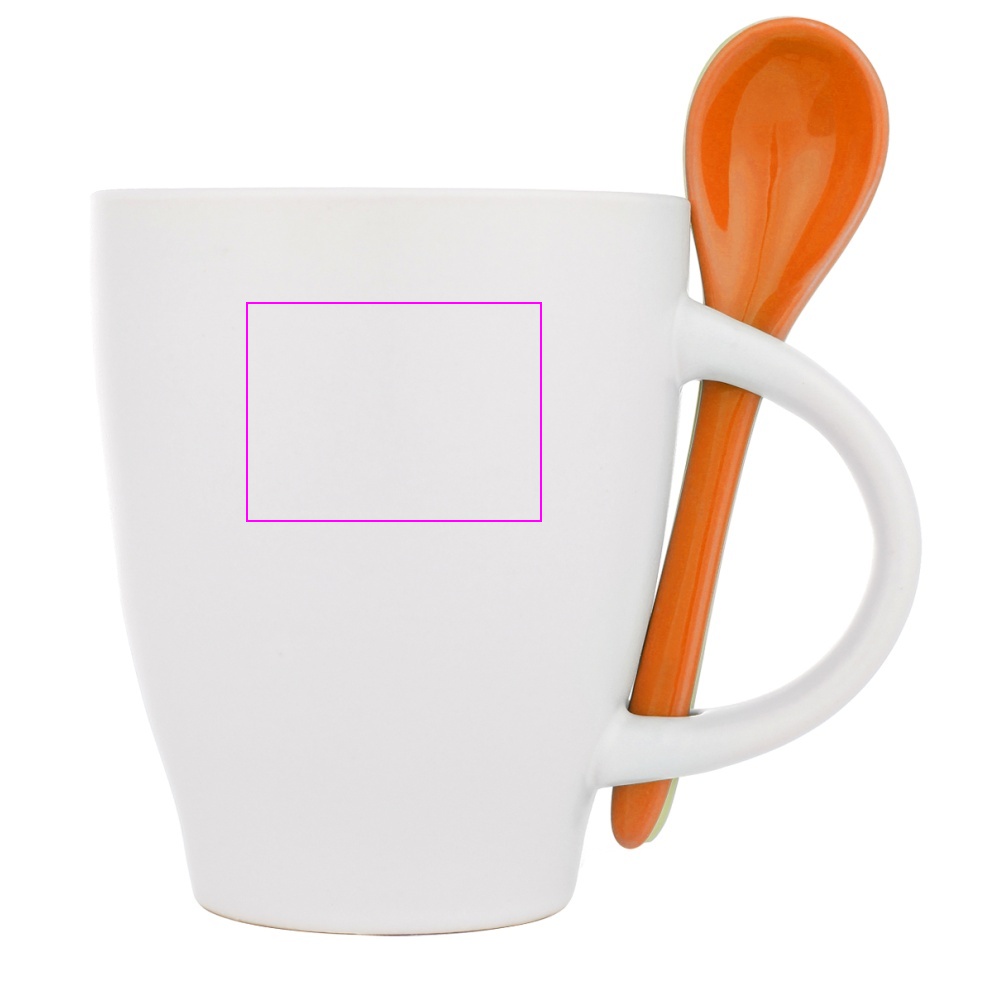 Keramisk mugg med sked PALERMO 250 ml